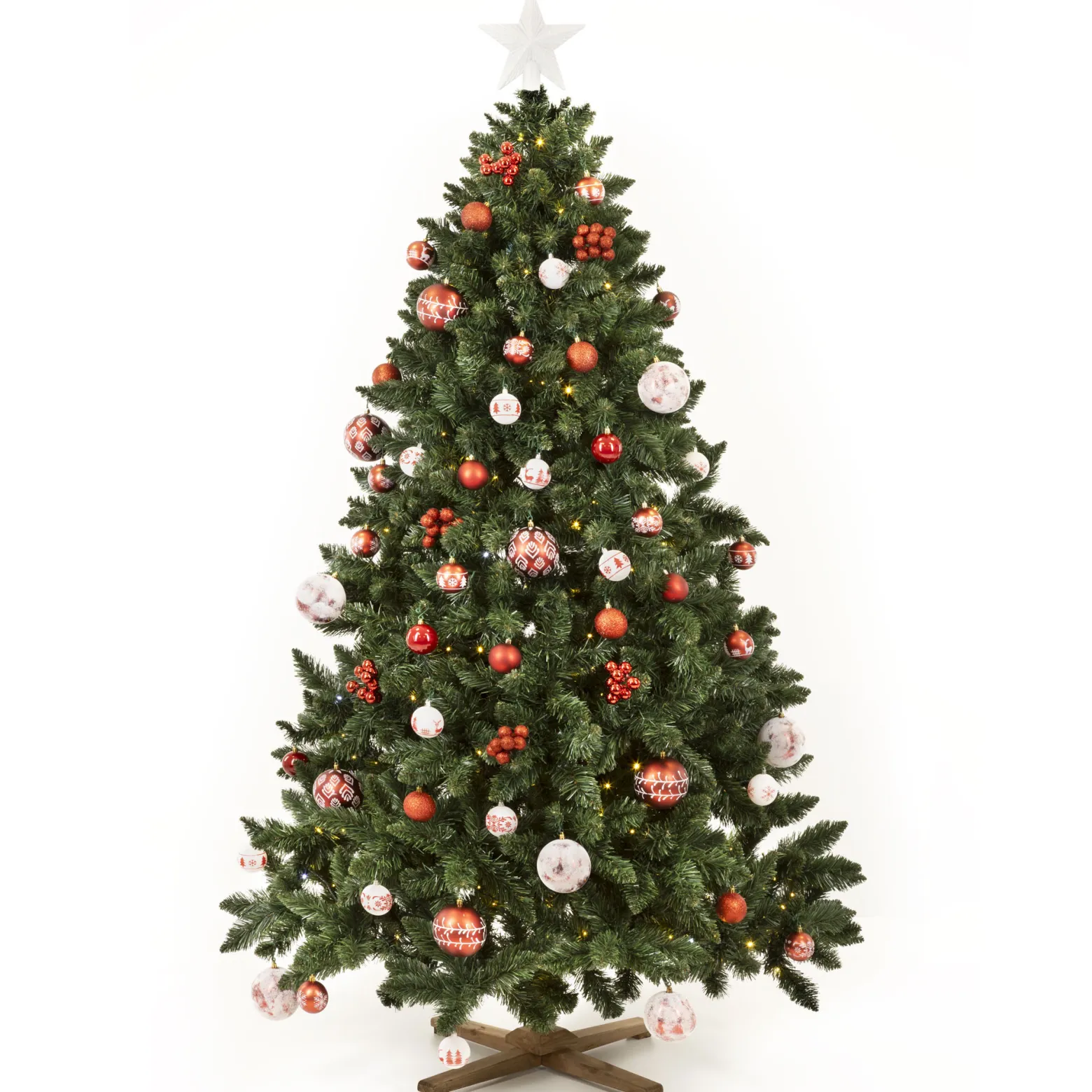 Sztuczna choinka sosna leśna 220 cm Royal Trees premium drewnian stojakiem