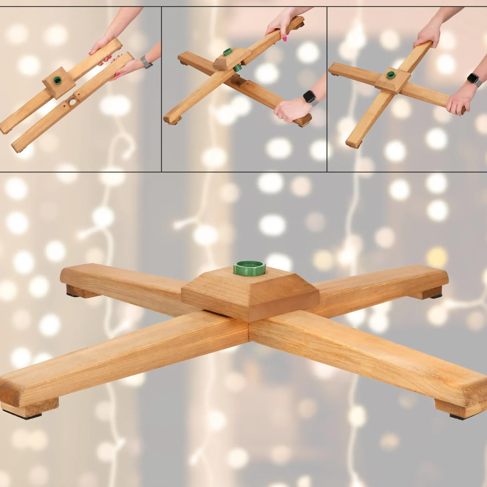Sztuczna choinka sosna leśna 220 cm Royal Trees premium drewnian stojakiem