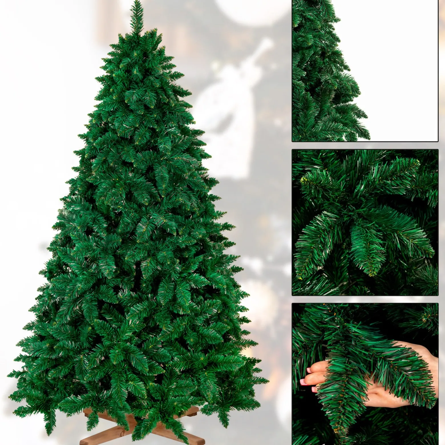 Sztuczna choinka sosna leśna 220 cm Royal Trees premium drewnian stojakiem