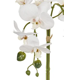 Sztuczna roślina biała orchidea w doniczce 42 cm