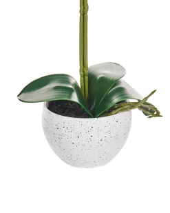 Sztuczna roślina biała orchidea w doniczce 42 cm