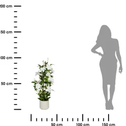 Sztuczne drzewko clematis biały 98 cm w doniczce