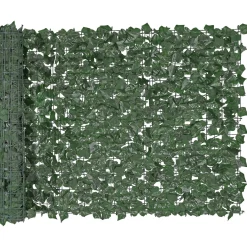 Sztuczny Żywopłot 990 x 2490 mm Mata Osłonowa z Liśćmi Bluszczu
