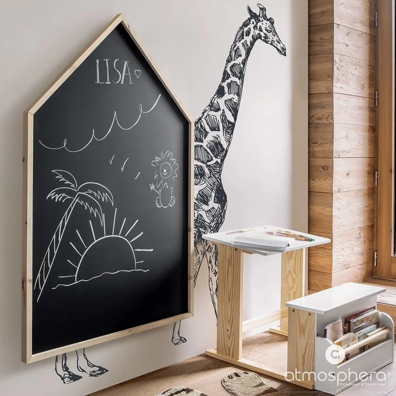 Tablica kredowa DOMEK, 75 x 116 cm