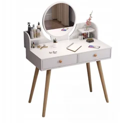 Toaletka z lustrem biała duża loft 80 cm