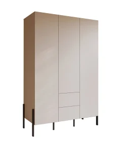 Trzydrzwiowa szafa uchylna do sypialni 139 cm kaszmir JUKON