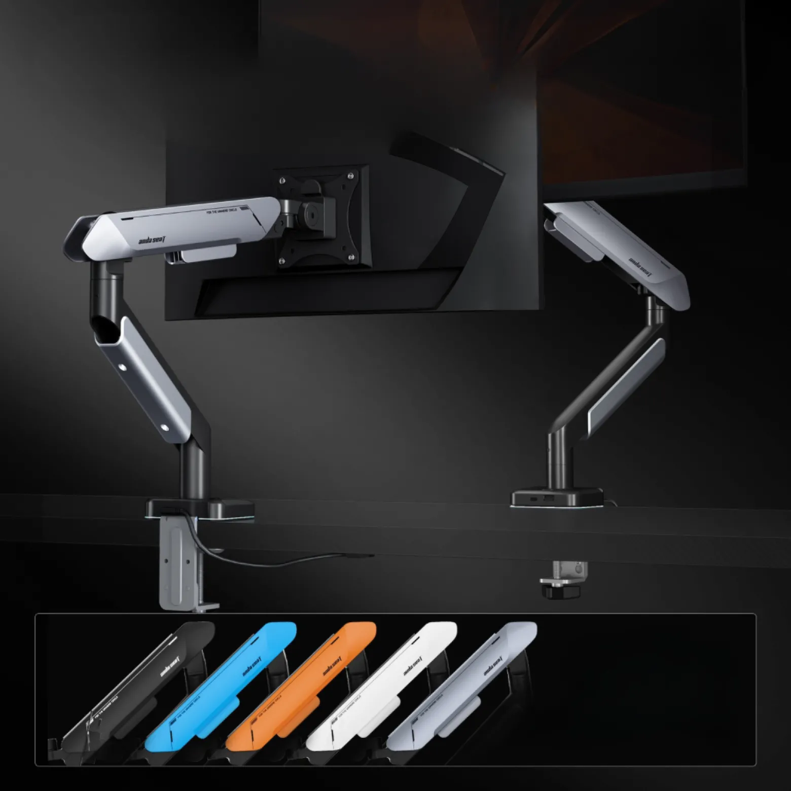 Uchwyt do monitora Stealth II PRO 17"- 42" titanium
