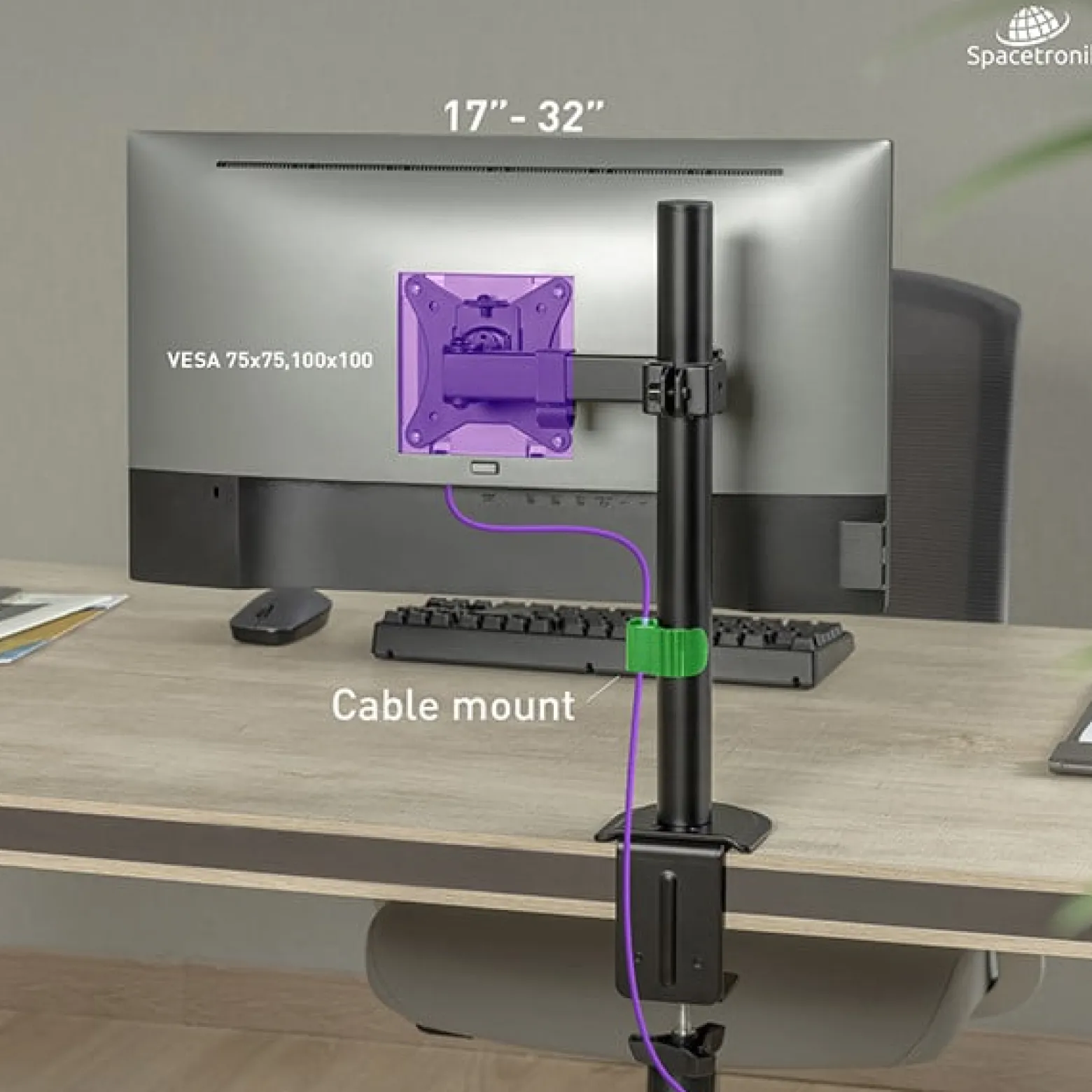 Uchwyt monitora do biurka Spacetronik SPA-111