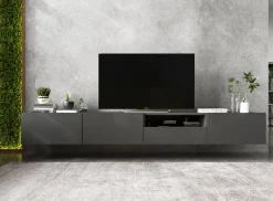 Uniwersalna szafka RTV Mała komoda grafit mat 120 cm