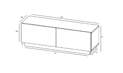 Uniwersalna szafka RTV Mała komoda grafit mat 120 cm