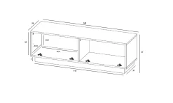 Uniwersalna szafka RTV Mała komoda grafit mat 120 cm