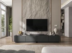 Uniwersalna szafka RTV Mała komoda grafit mat 120 cm