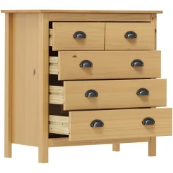 VidaXL Komoda Hill, 79x40x80 cm, lite drewno sosnowe