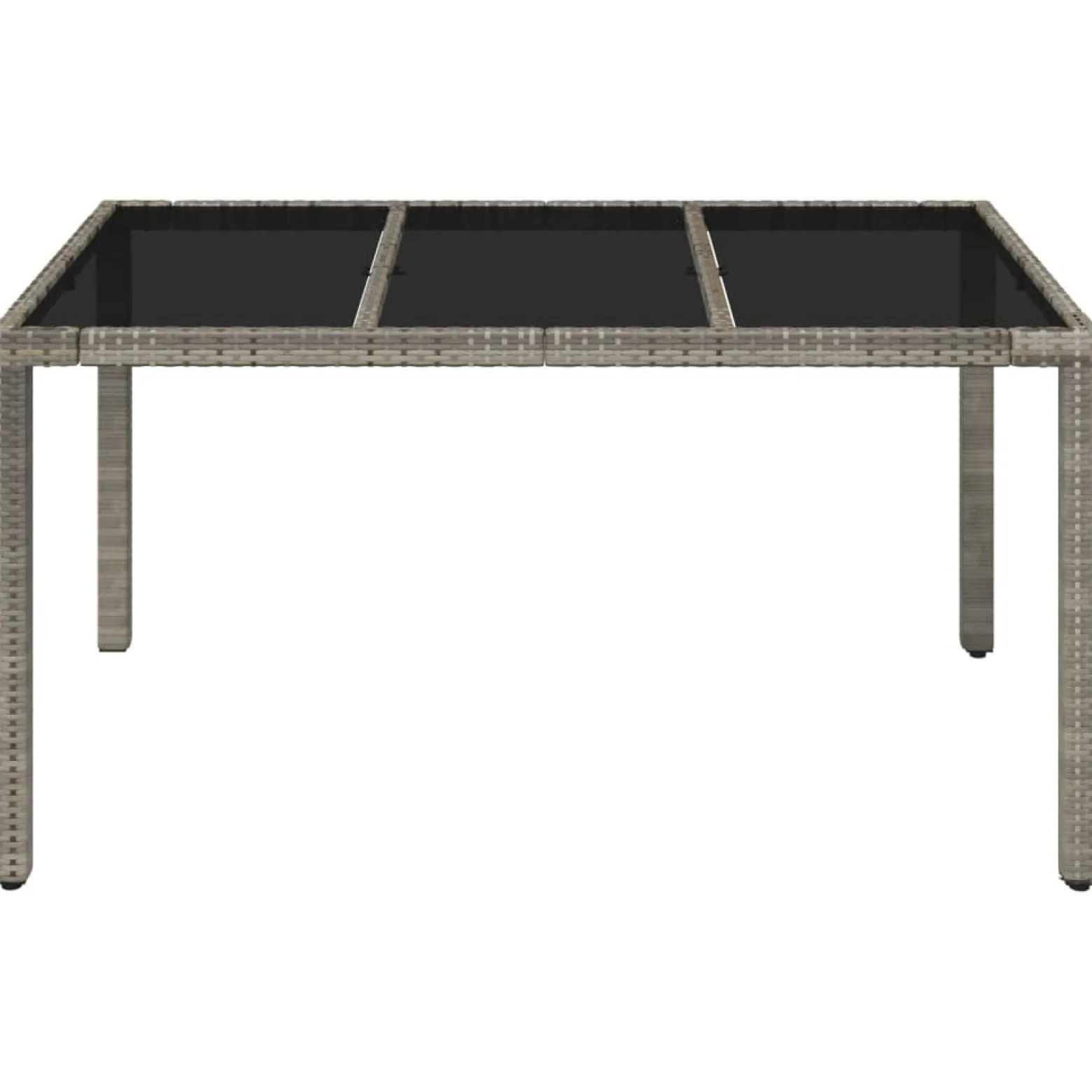 VidaXL Stół ogrodowy ze szklanym blatem