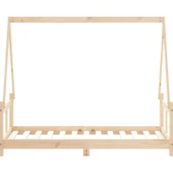 VidaXL łóżko dla dzieci Brąz 80 x 160 cm Drewno sosnowe