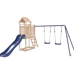 VidaXL ogrodowy plac zabaw Brąz Drewno sosnowe