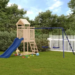 VidaXL ogrodowy plac zabaw Brąz Drewno sosnowe