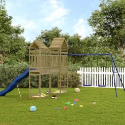 VidaXL ogrodowy plac zabaw Brąz Impregnowane drewno