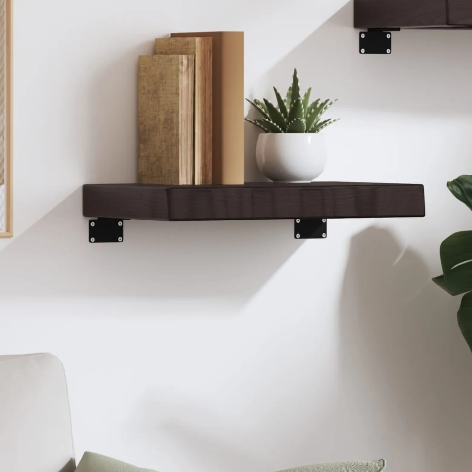 VidaXL Półka ciemnobrązowa 40x30x(2-6) cm wykończone
