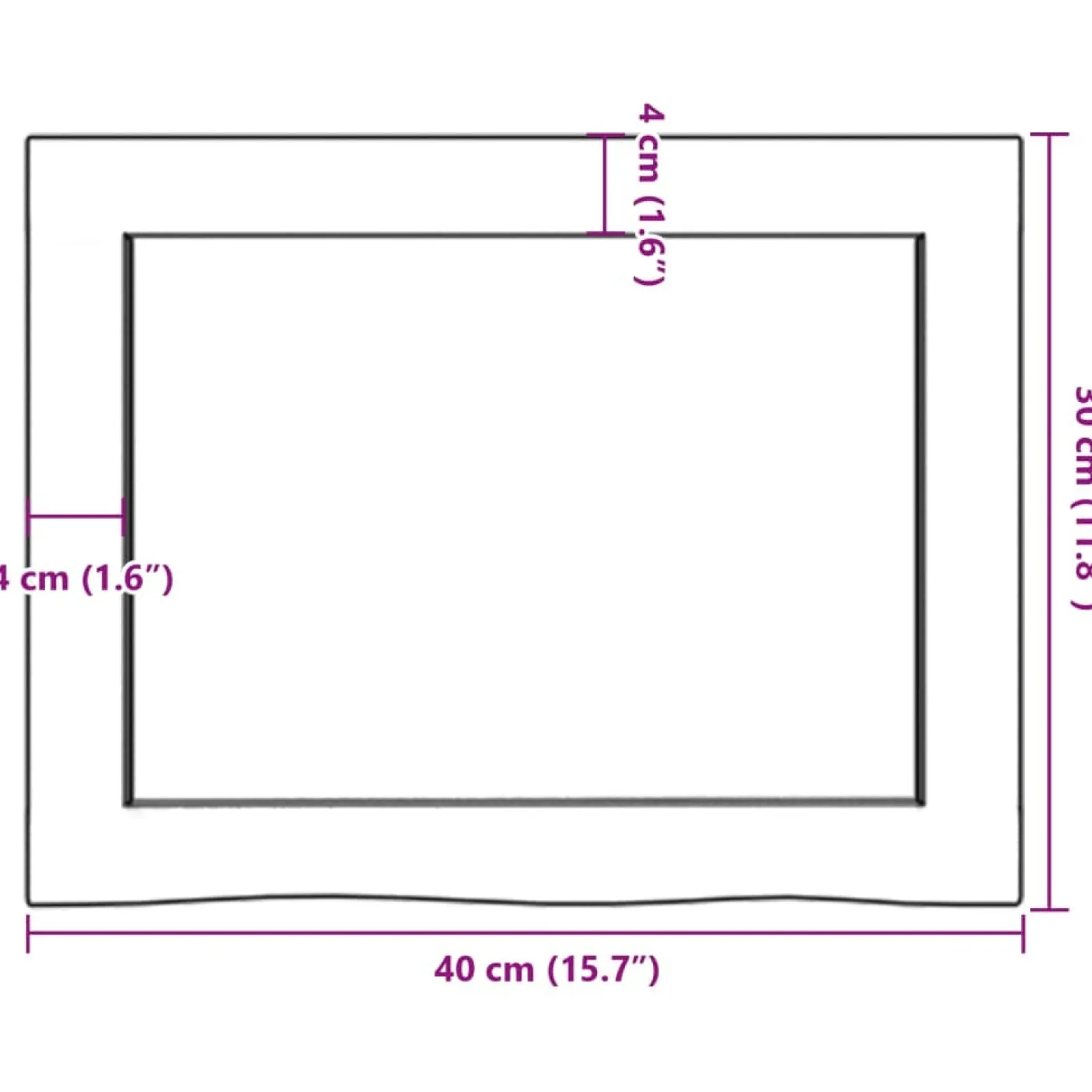 VidaXL Półka ciemnobrązowa 40x30x(2-6) cm wykończone