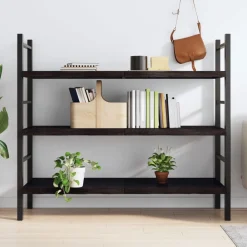 VidaXL Półka ciemnobrązowa 140x60x(2-4) cm