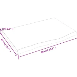 VidaXL Półka ciemnobrązowa 60x40x2 cm