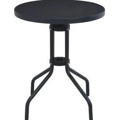 VidaXL Stół ogrodowy czarny 60 cm Metal