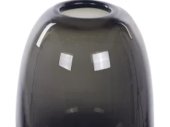 Wazon na kwiaty ozdobny szklany 18cm ciemnoszary