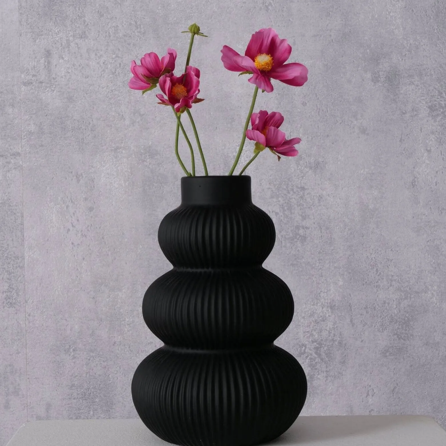 Wazon ceramiczny czarny MAURICE, 21 cm