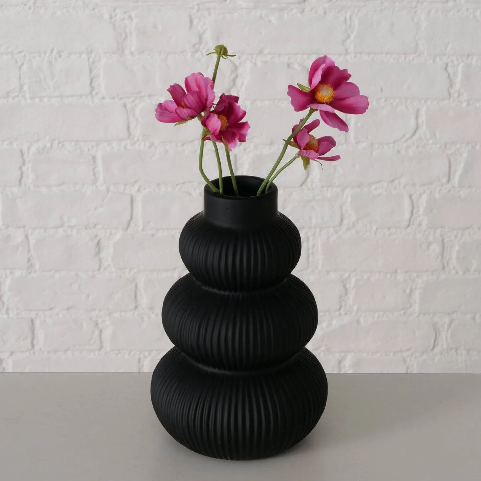 Wazon ceramiczny czarny MAURICE, 21 cm