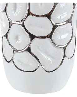 Wazon dekoracyjny ceramiczny glamour 28 cm biały