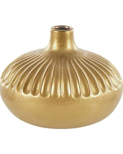 Wazon dekoracyjny ceramiczny 20 cm złoty