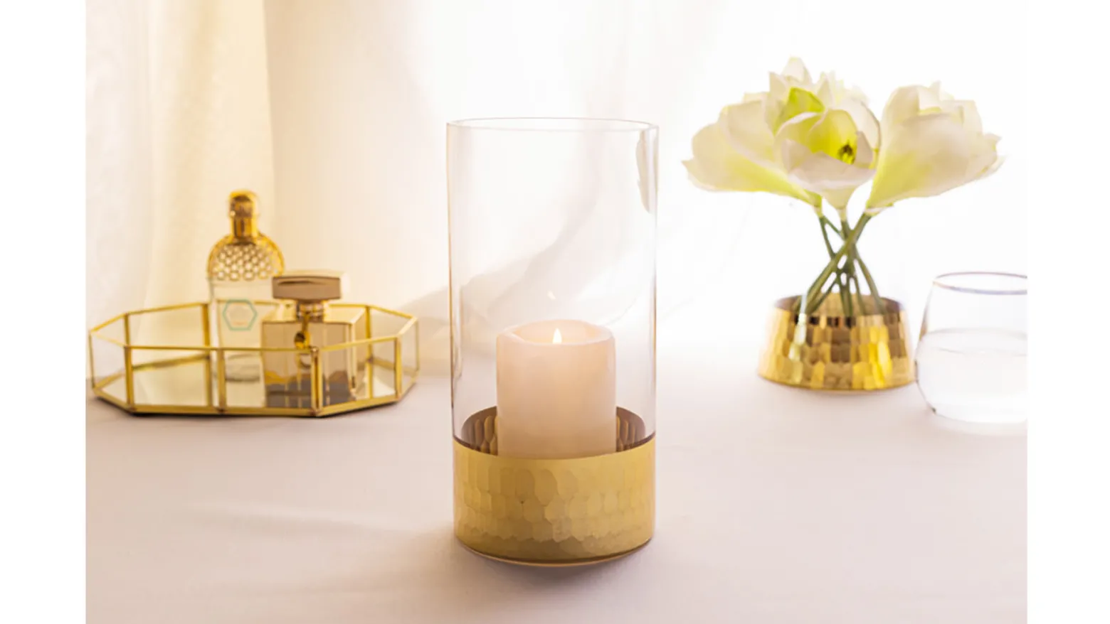 Wazon Golden Hone 20 cm transparentny