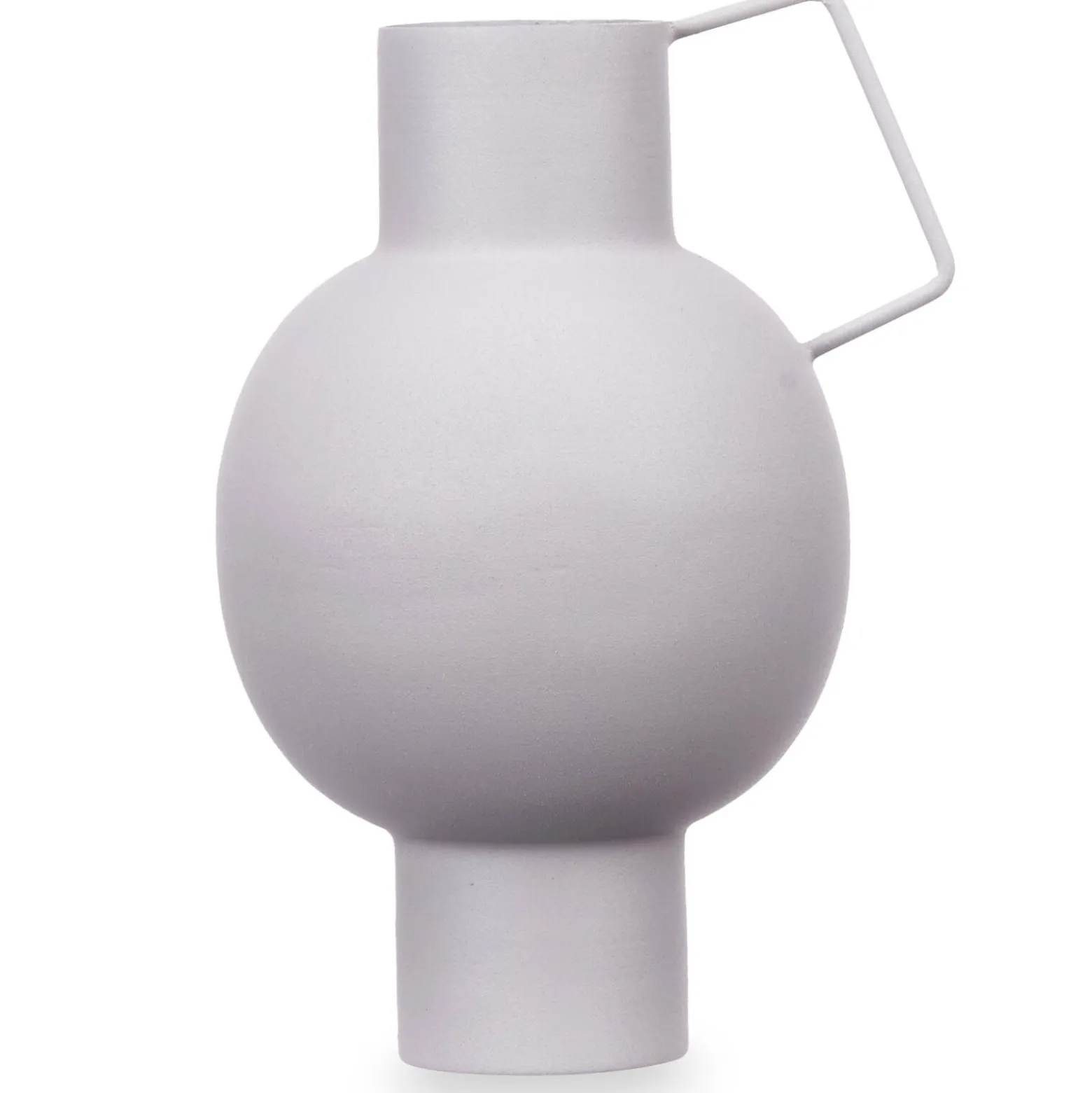 Wazon metalowy w pastelowym kolorze, wys. 23 cm