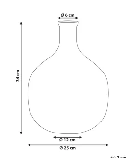 Wazon na kwiaty ozdobny szklany 34 cm opalizujący