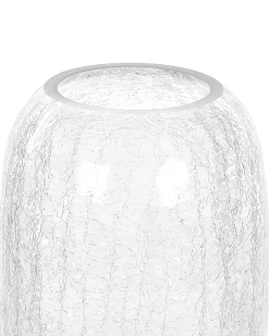 Wazon na kwiaty ozdobny szklany 28cm transparentny