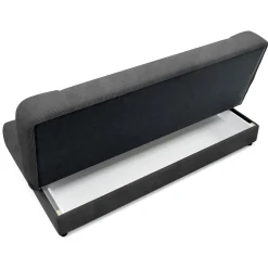Wersalka Rozkładana Sofa Z Funkcją Spania Dwuosobowa Ciemnoszary PIANO