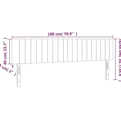 Wezgłowie Różowe 180 cm Aksamit Low vidaXL