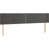 Wezgłowie Szary 183 x 16 x 78/88 cm Aksamit vidaXL