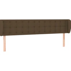 Wezgłowie Brąz 183 x 23 x 78/88 cm Tkanina vidaXL
