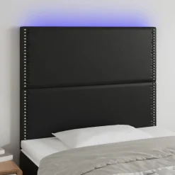 Wezgłowie Czarny 90 x 5 x 118/128 cm Sztuczna skóra vidaXL