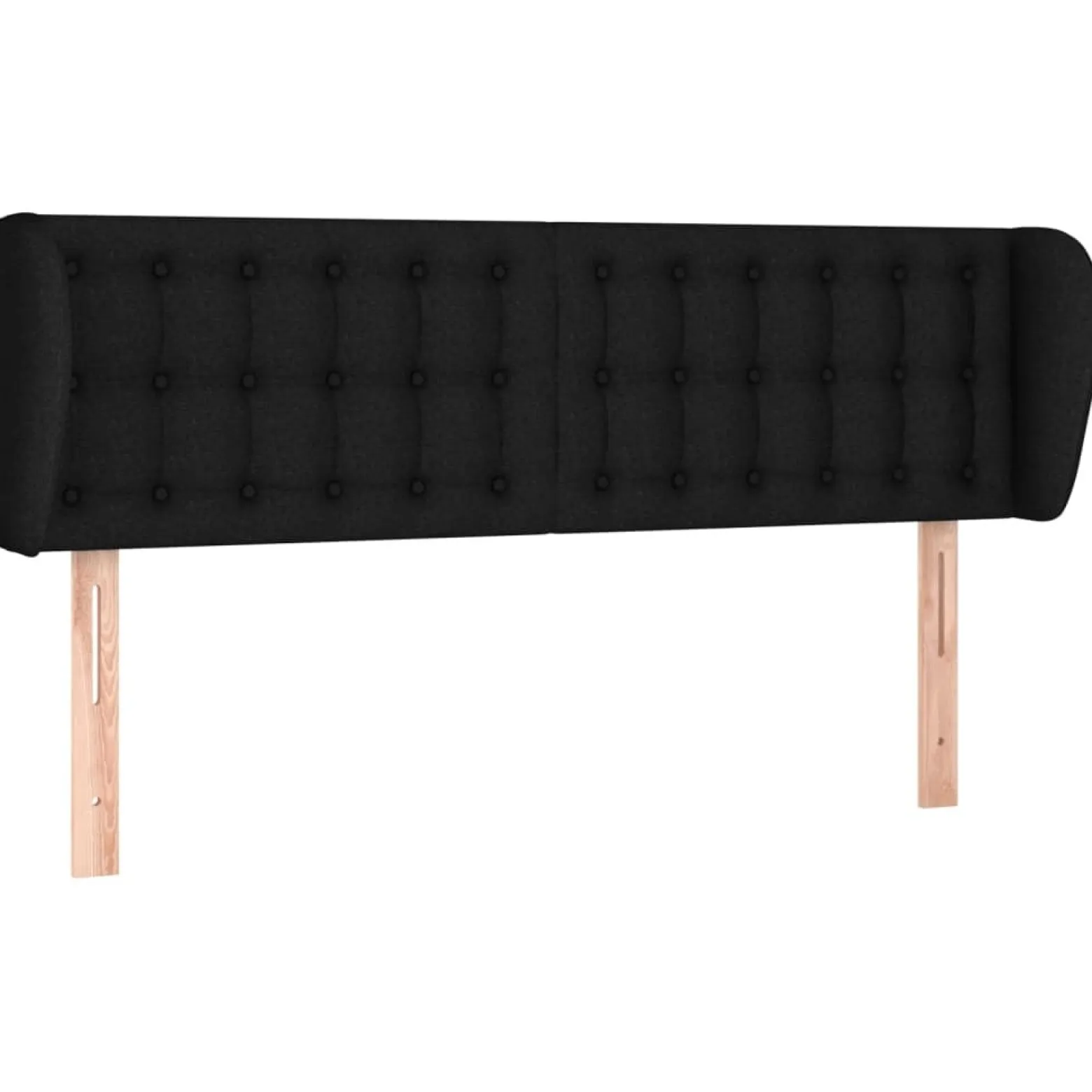 Wezgłowie Czarny 147 x 23 x 78/88 cm Tkanina vidaXL