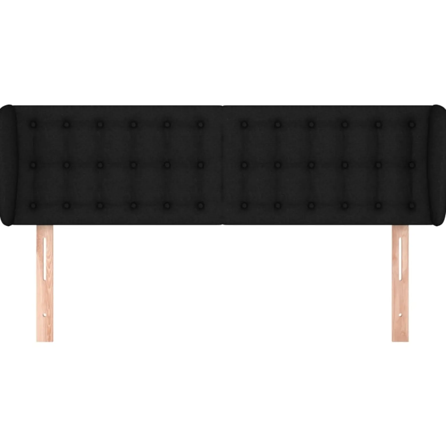 Wezgłowie Czarny 147 x 23 x 78/88 cm Tkanina vidaXL