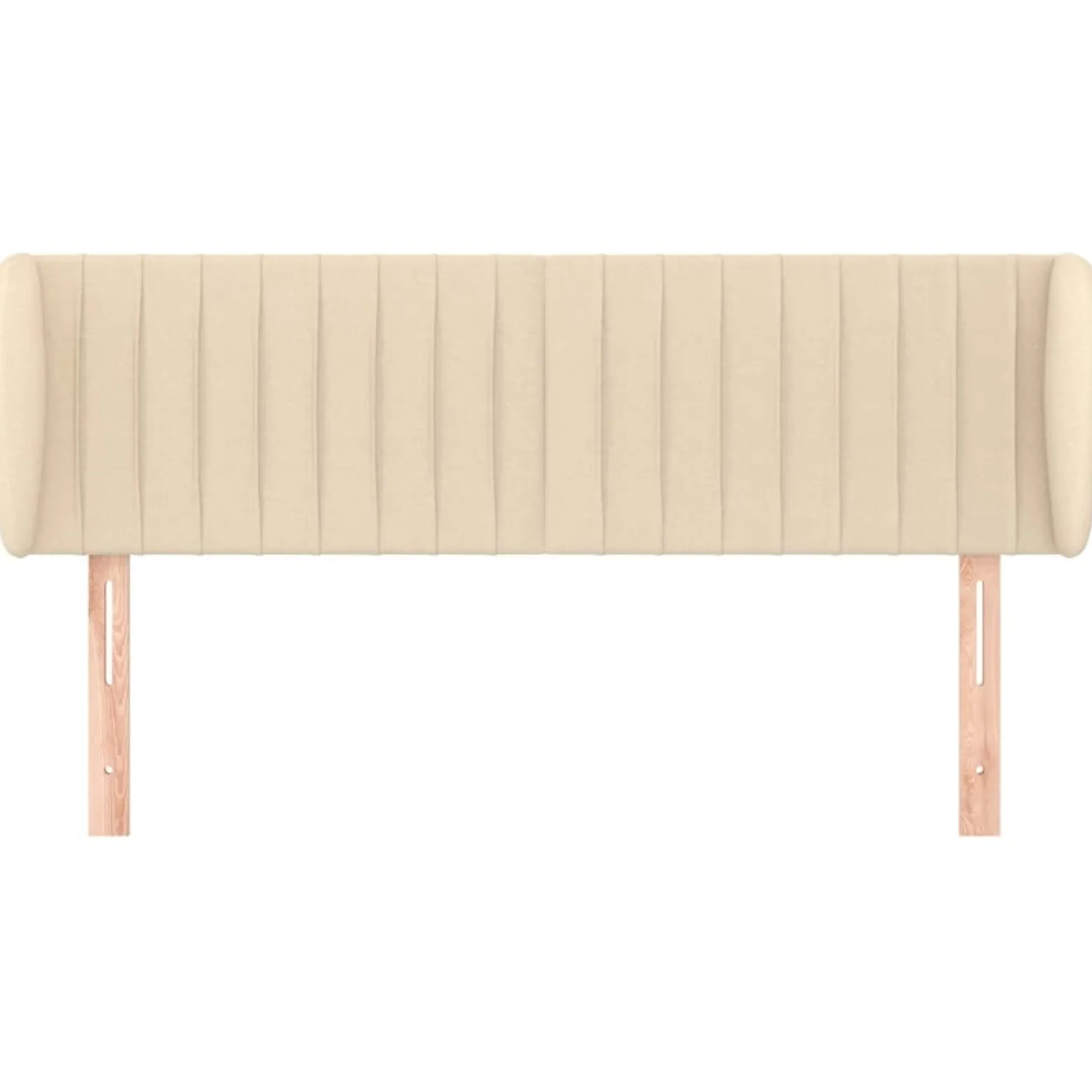 Wezgłowie Kremowy 147 x 23 x 78/88 cm Tkanina vidaXL