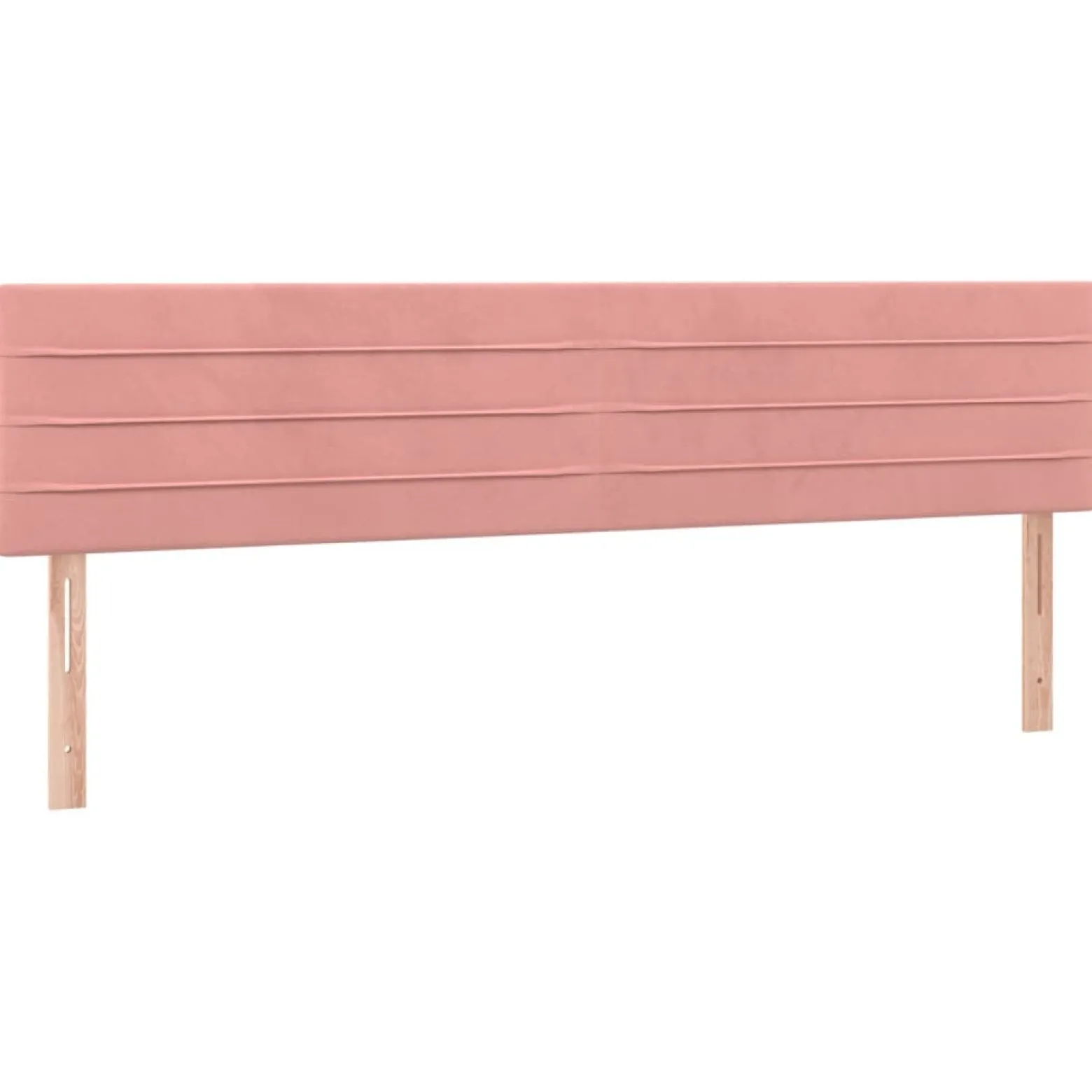 Wezgłowie Różowe 180 x 5 x 78/88 cm Aksamit vidaXL