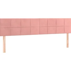 Wezgłowie Różowe 160 x 5 x 78/88 cm Aksamit vidaXL