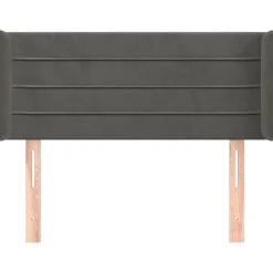 Wezgłowie Szary 83 x 16 x 78/88 cm Aksamit vidaXL
