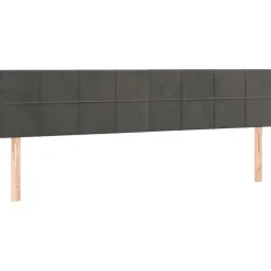 Wezgłowie Szary 180 x 5 x 78/88 cm Aksamit vidaXL