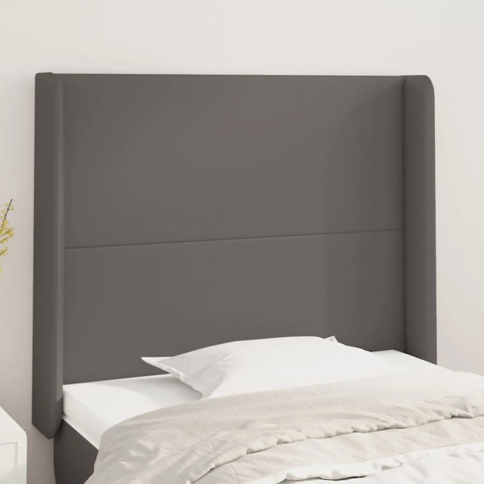 Wezgłowie Szary 103 x 16 x 118/128 cm Sztuczna skóra vidaXL