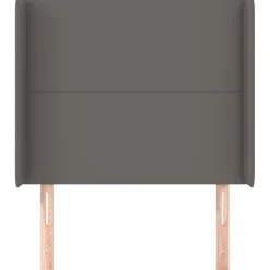 Wezgłowie Szary 103 x 16 x 118/128 cm Sztuczna skóra vidaXL